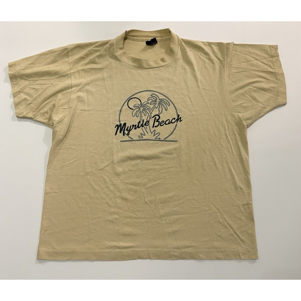 VTG Surf Beach Scene T Shirt XL Screen Stars Best Myrtle Beach Made In USA 90s